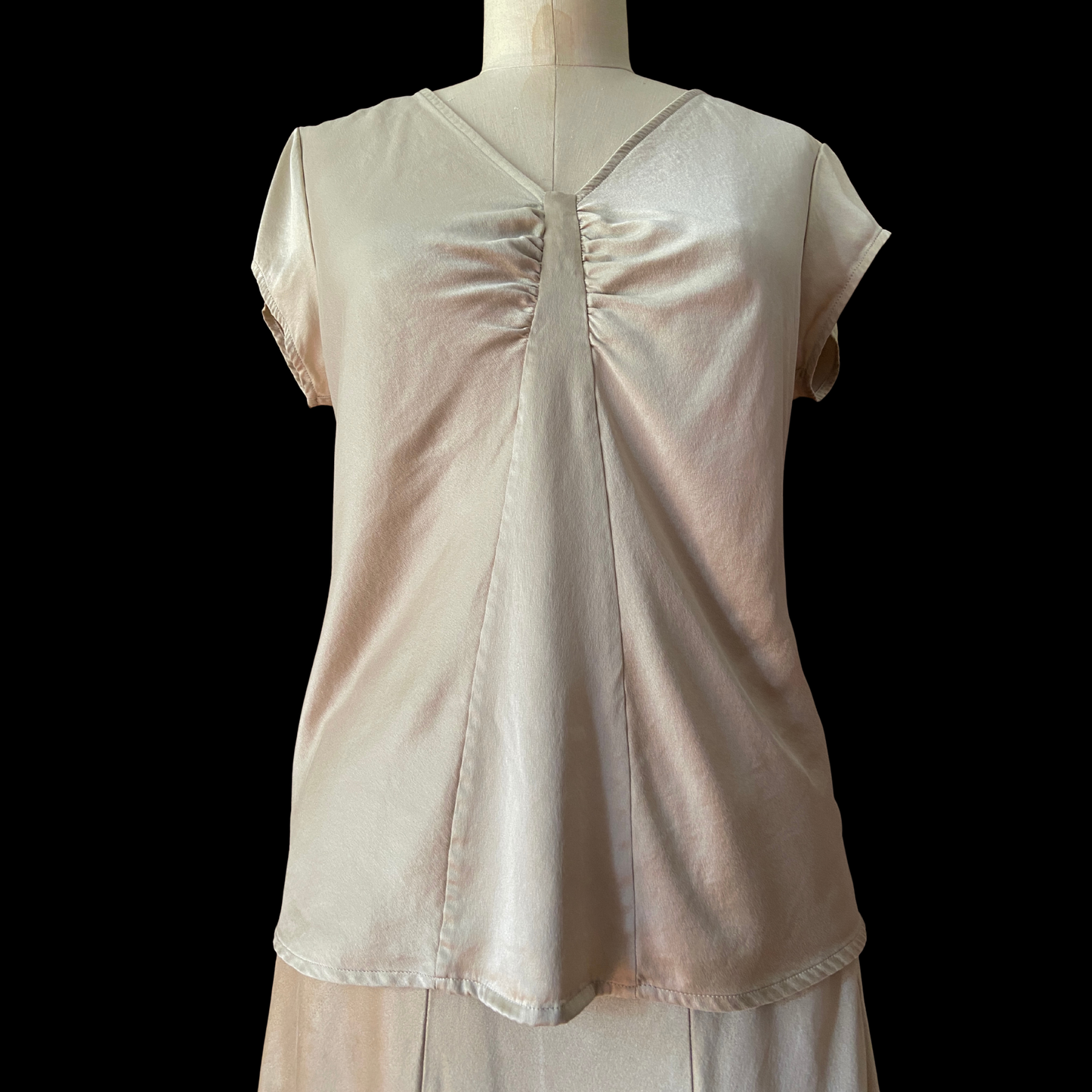 1990s Silk Skirt Set 1930s 1940s Style