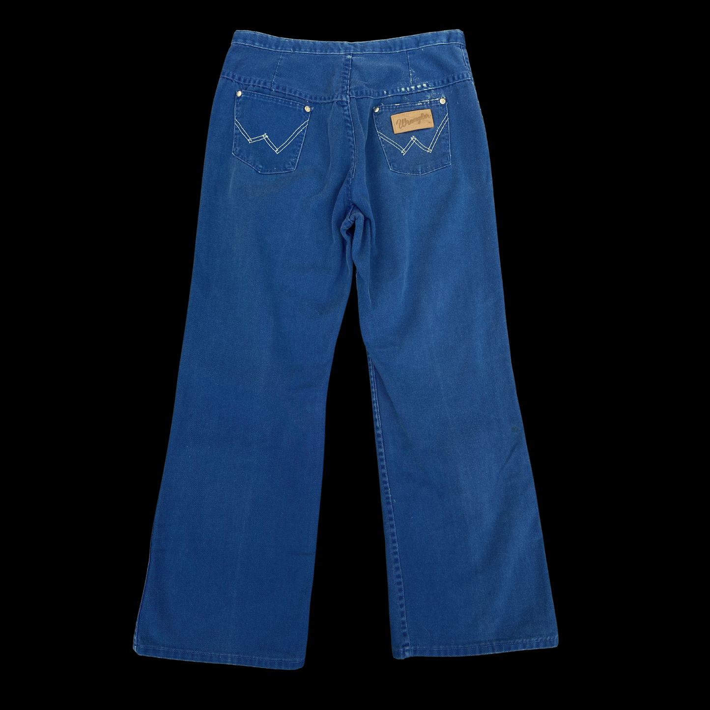 1960s Blue Wrangler Bell Bottom Jeans 28 in Waist