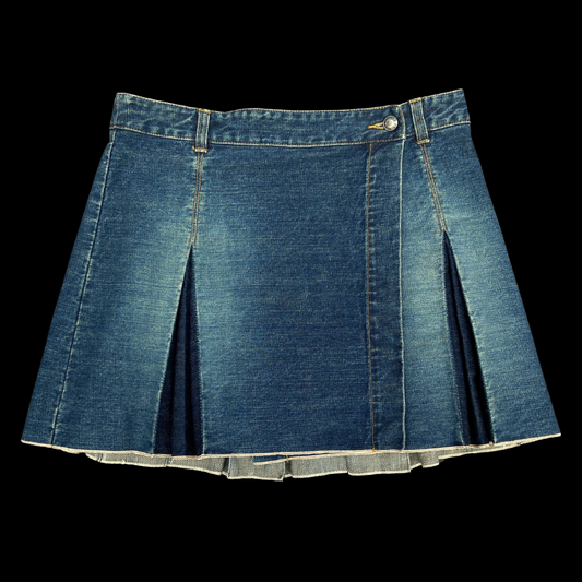 2000s Selvedge Denim Mini Skirt 33 in Waist