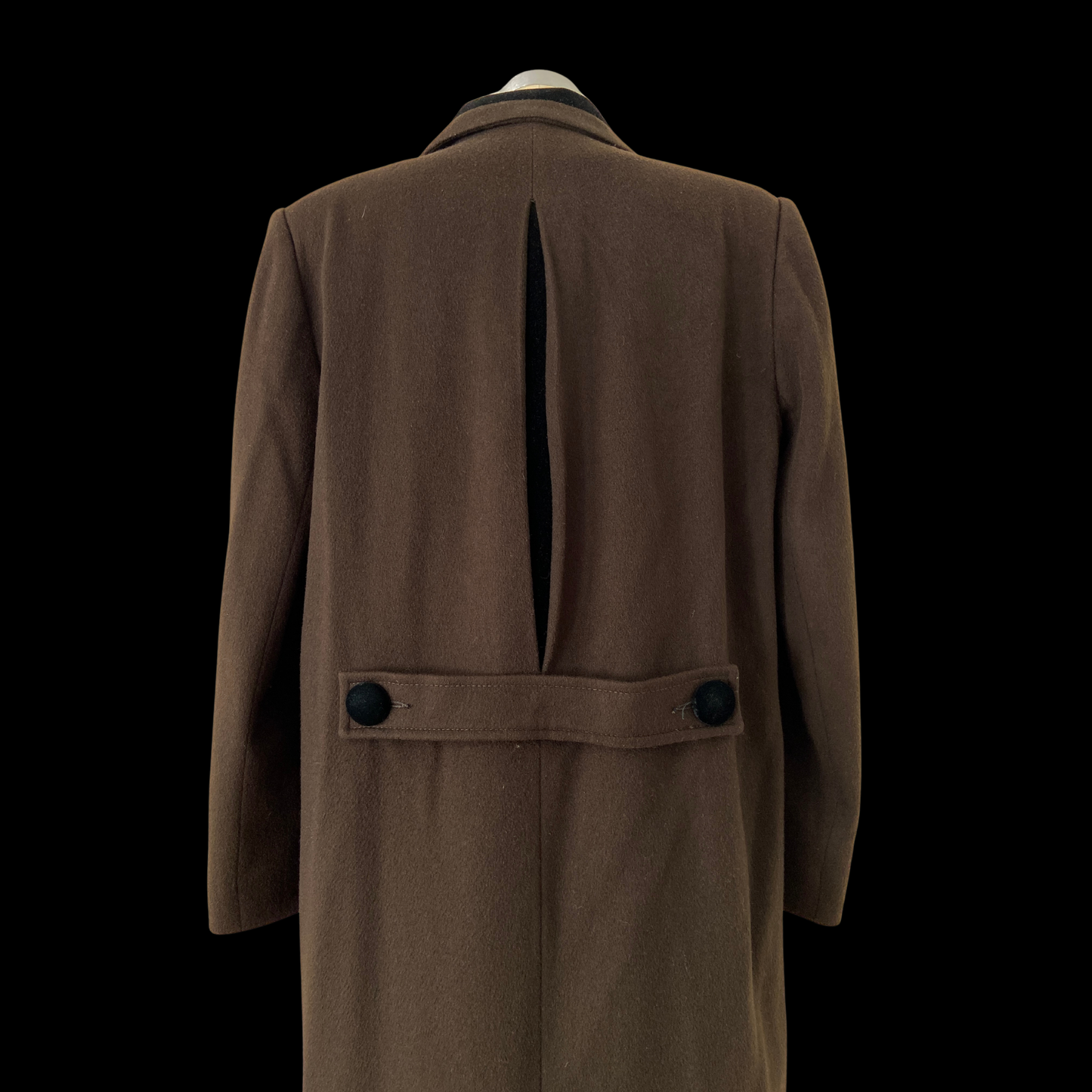 1980s Brown Wool Coat 1940s Style