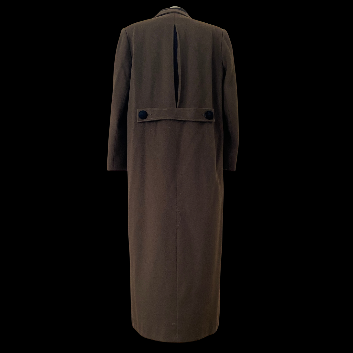 1980s Brown Wool Coat 1940s Style