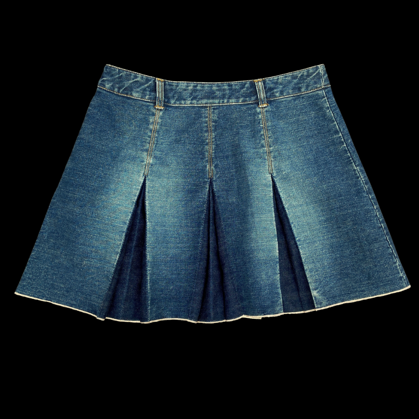 2000s Selvedge Denim Mini Skirt 33 in Waist