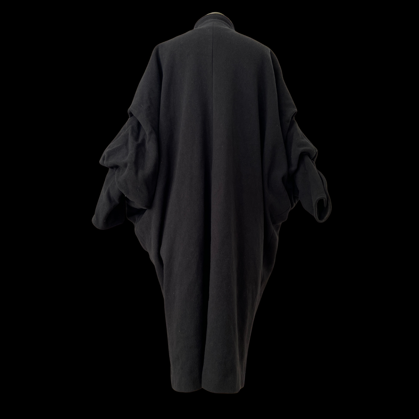 1980s Wool Cocoon Coat Issey Miyake Style