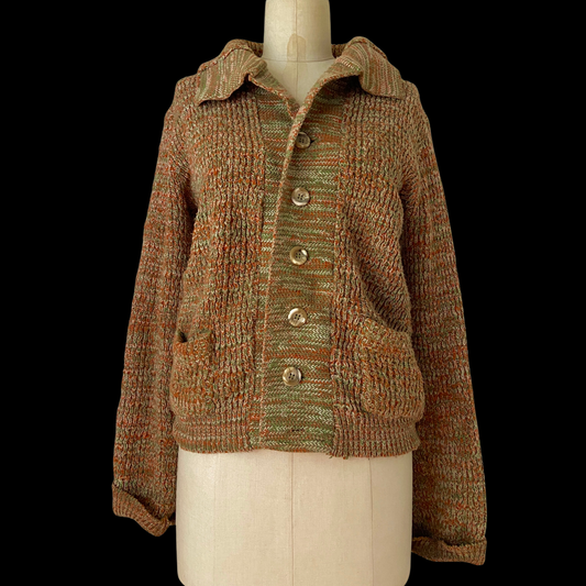 1970s Space Dye Cardigan Sweater