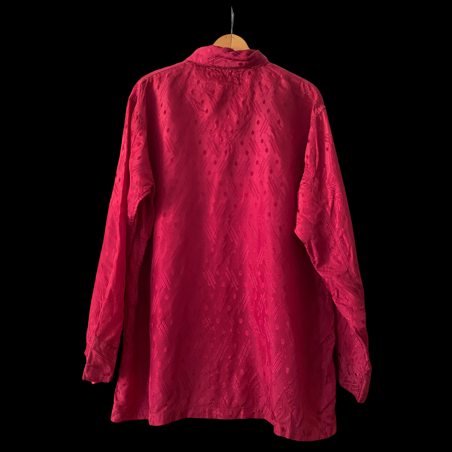 1920s 1930s Deco Brocade Red Rayon Top