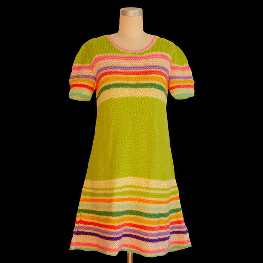 1970s Rainbow Sweater Dress