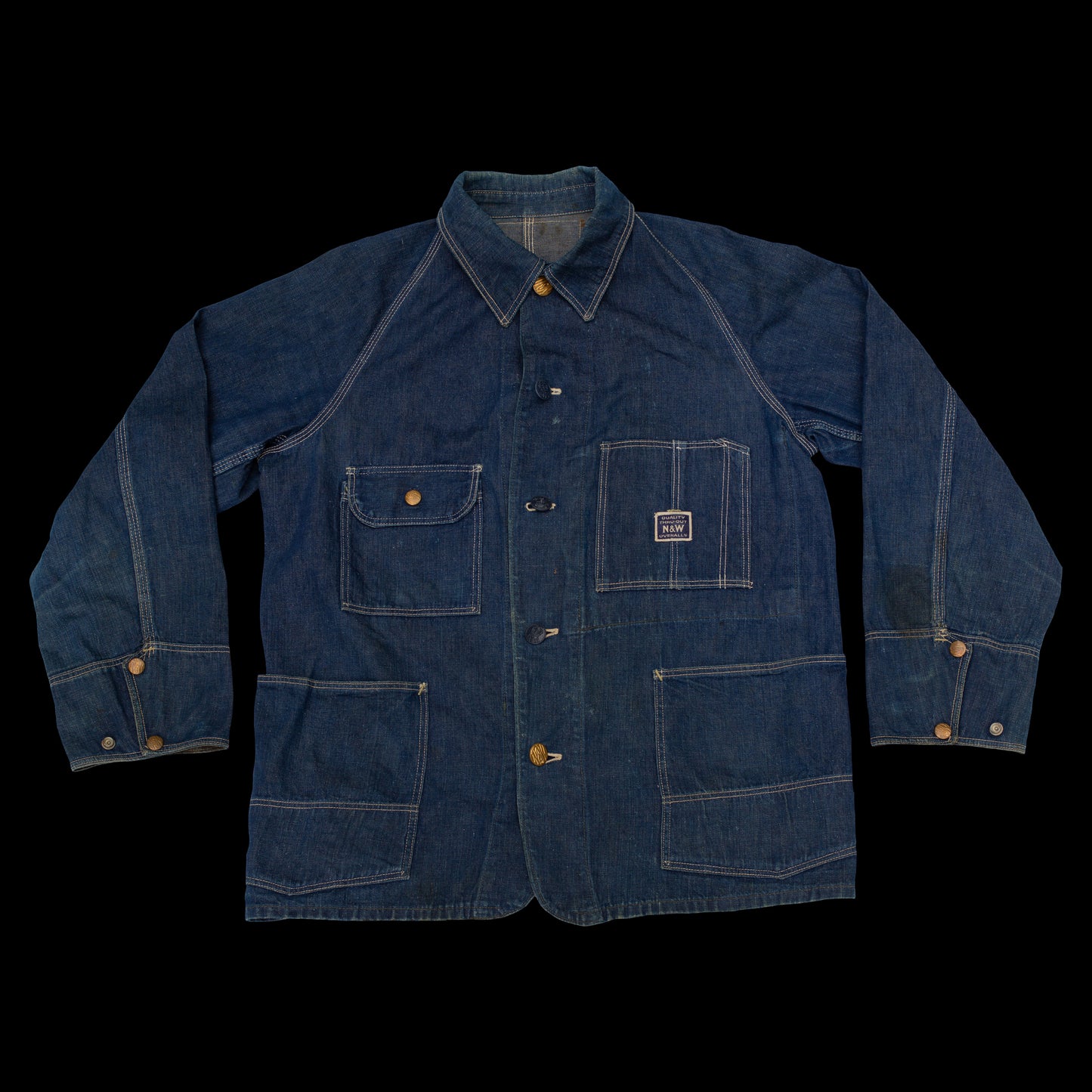 1930s N&W Denim Chin Strap Chore Jacket