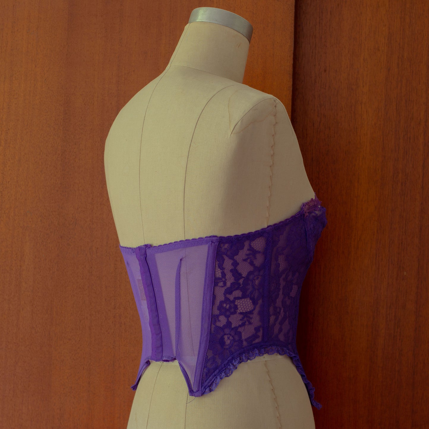 1980s Victoria Secret Purple Corset Bustier 34B
