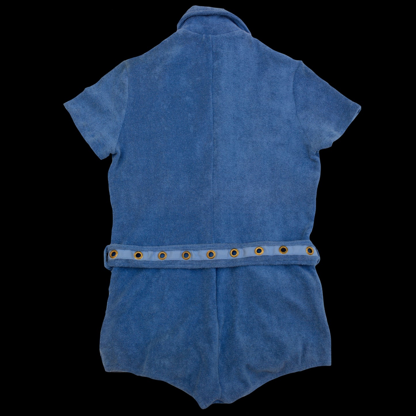 1960s Terry Cloth Romper with Grommet Belt
