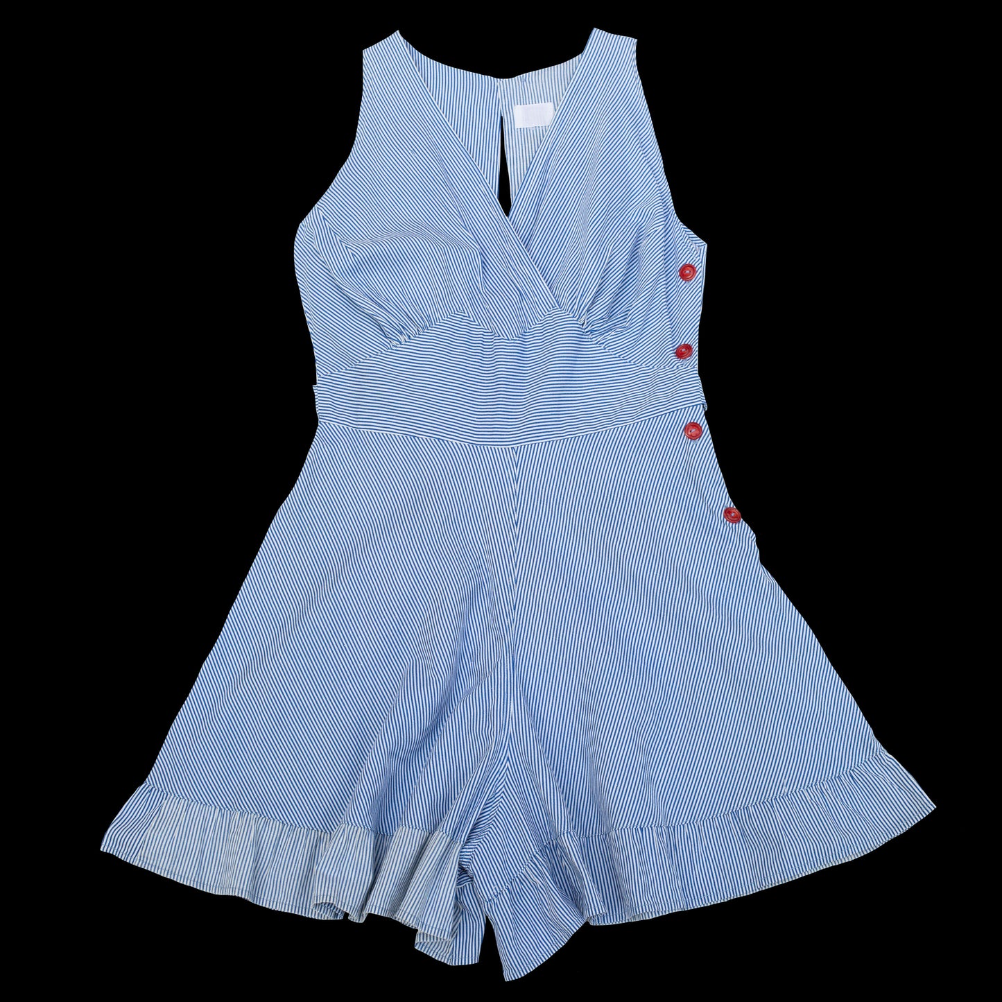 1930s Striped Cotton Romper Playsuit