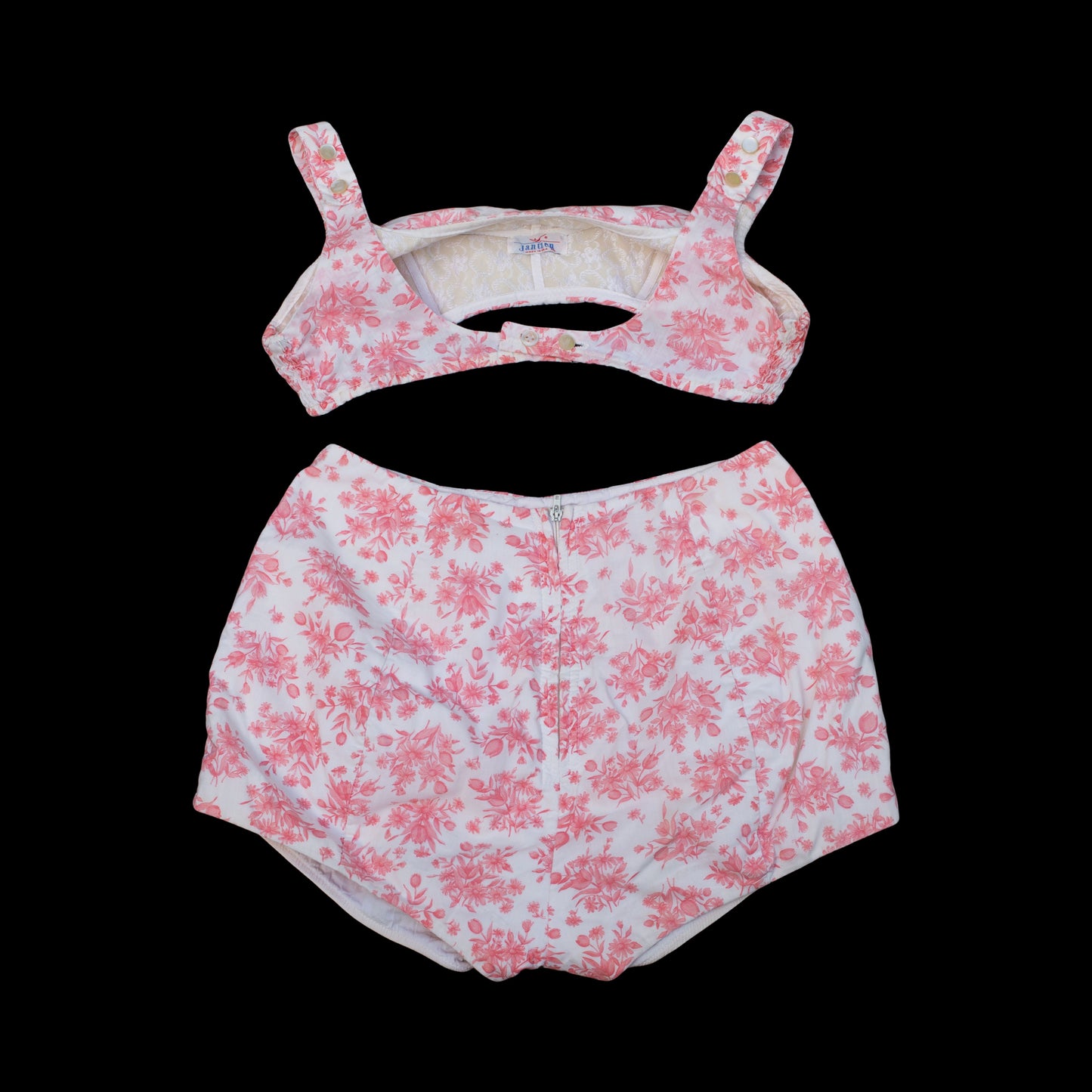 1960s Floral Cotton Swimsuit Set by Jantzen