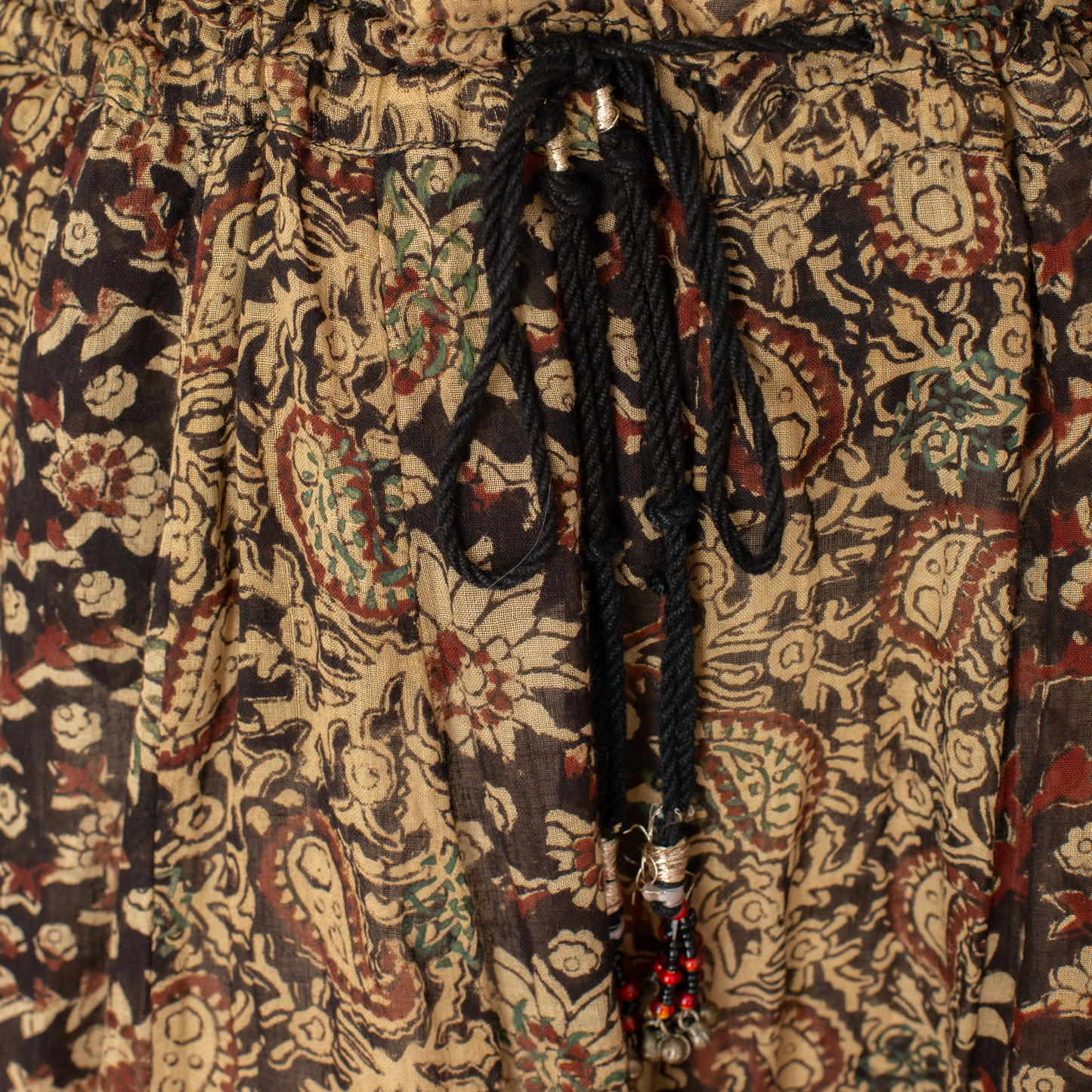 1970s Brown Indian Cotton Gauze Skirt and Blouse Set