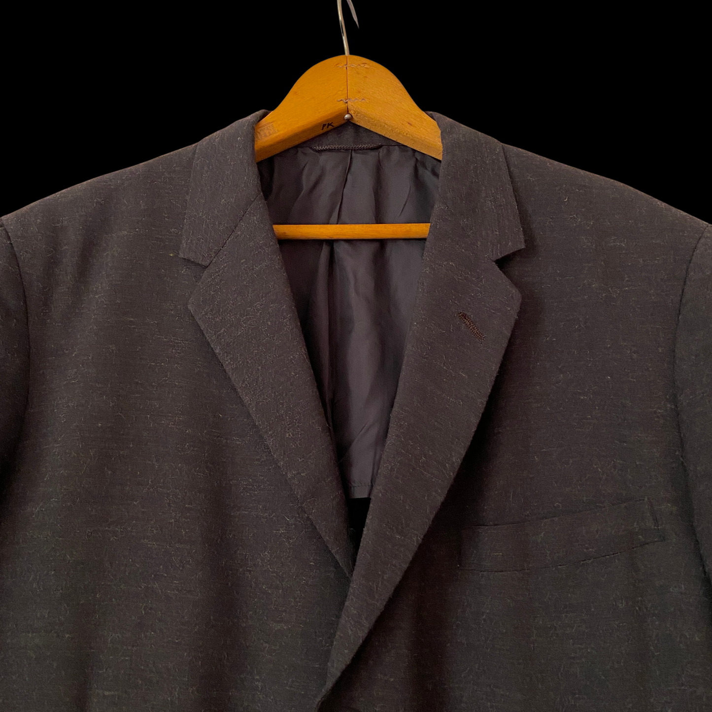 1940s 1950s Men's Wool Suit Jacket Blazer Brown Black