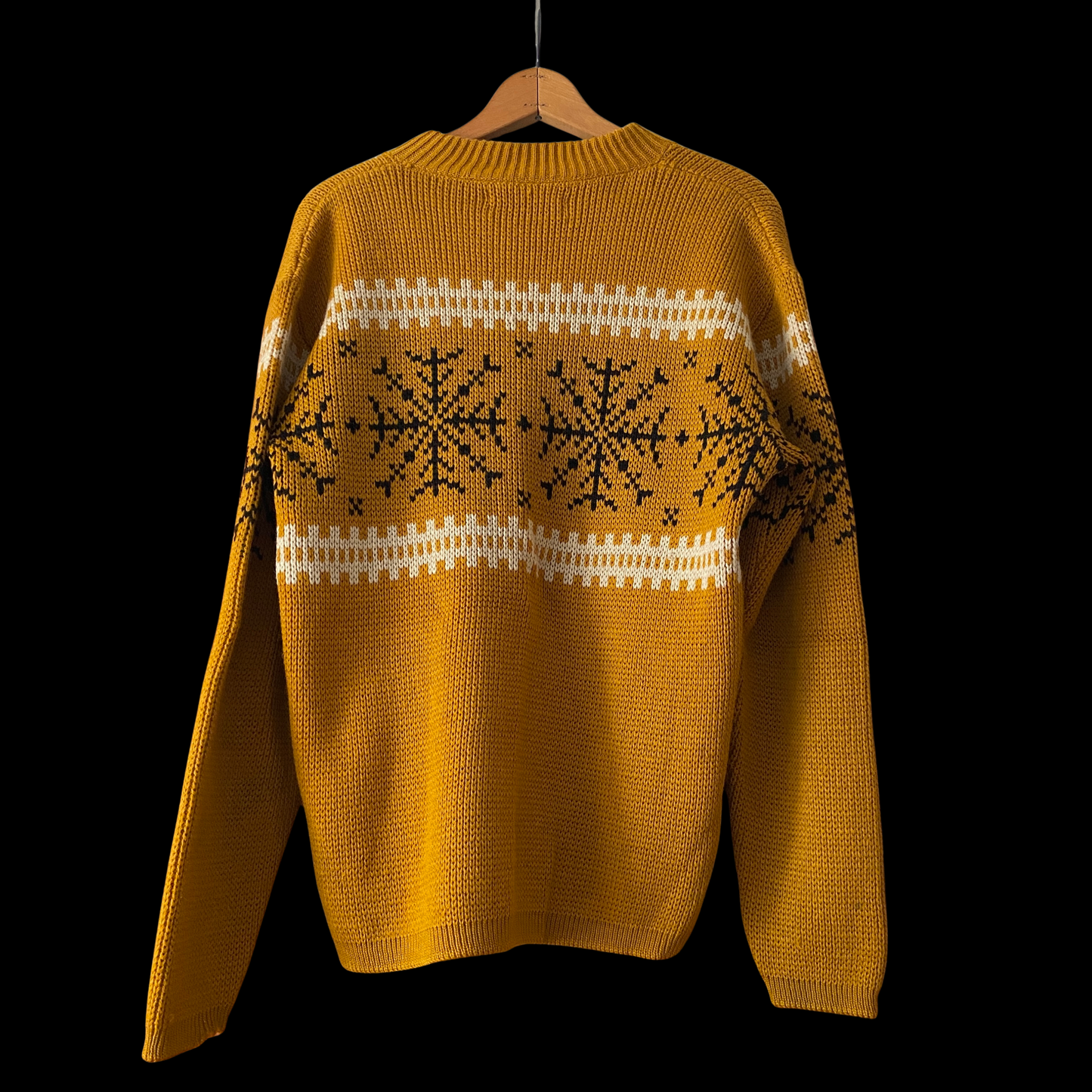 1960s Yellow Wool Snowflake Cardigan