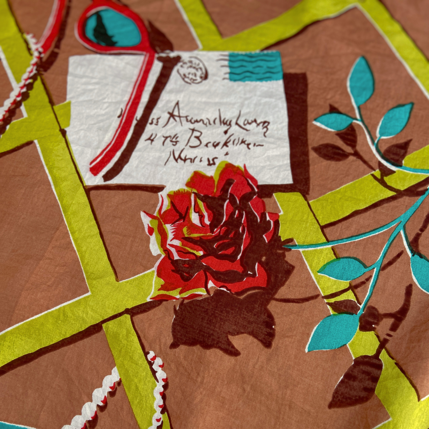1940s Fashion Lover Memento Silk Scarf