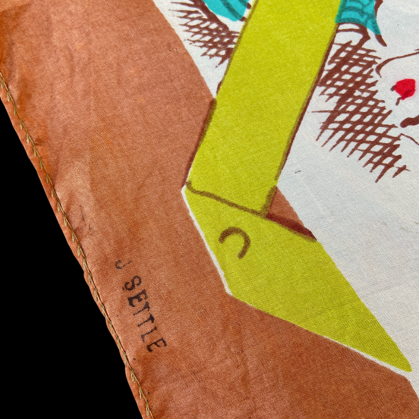 1940s Fashion Lover Memento Silk Scarf