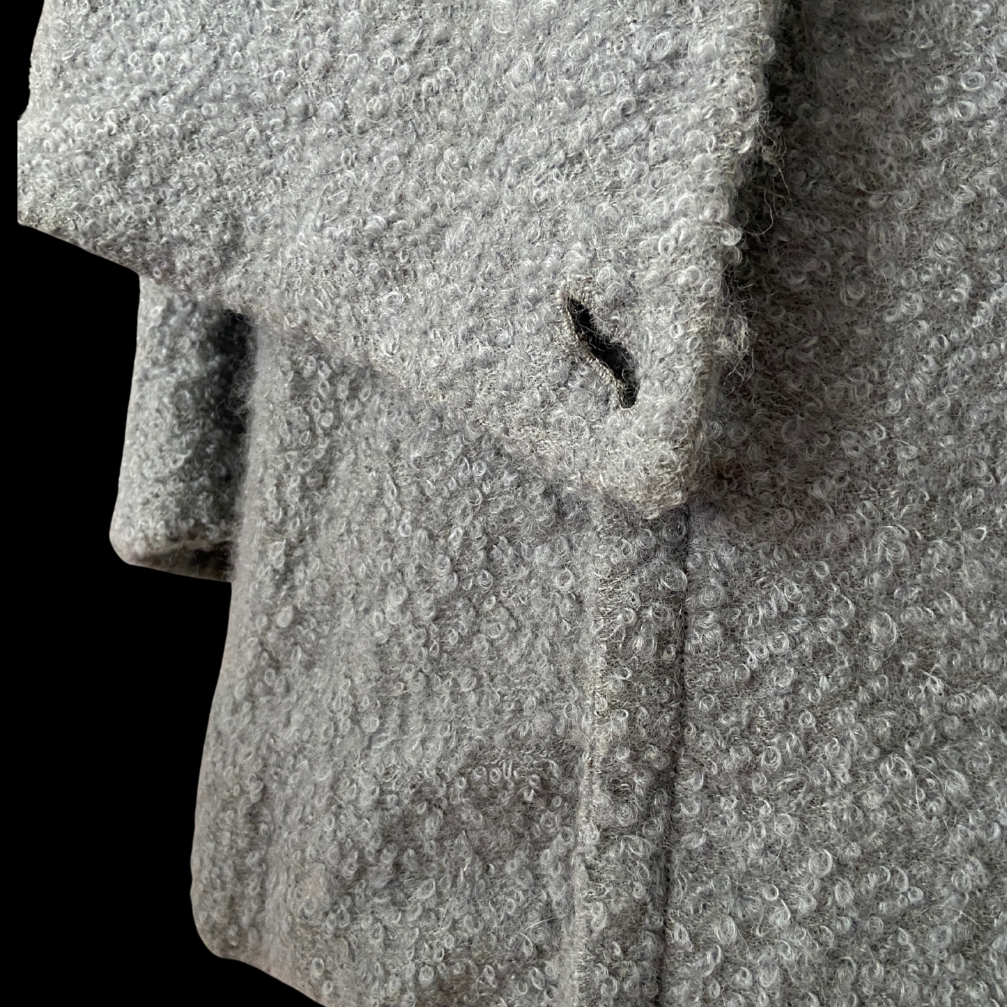 1940s Boucle Wool Jacket with Scarf