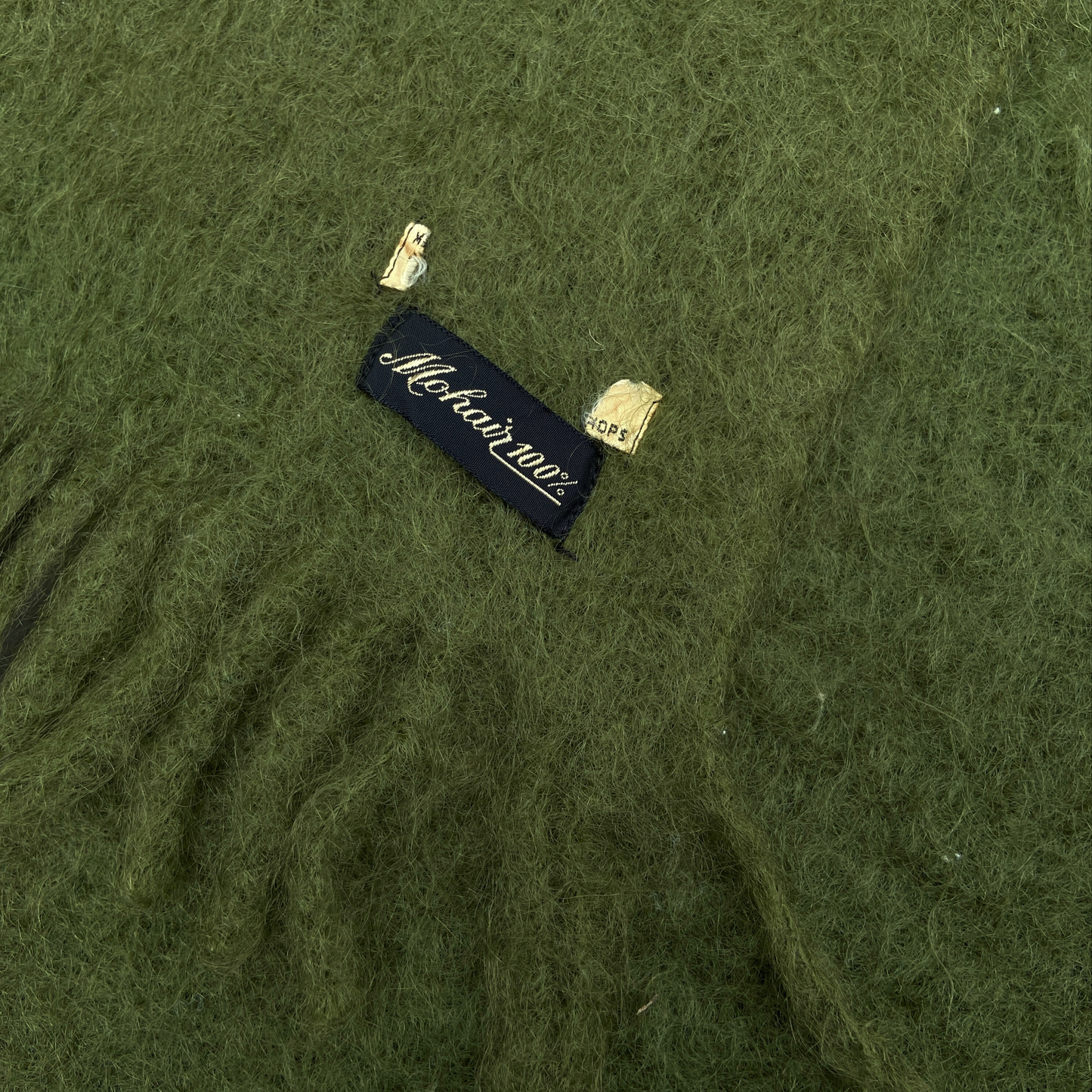 1960s Green Mohair Scarf