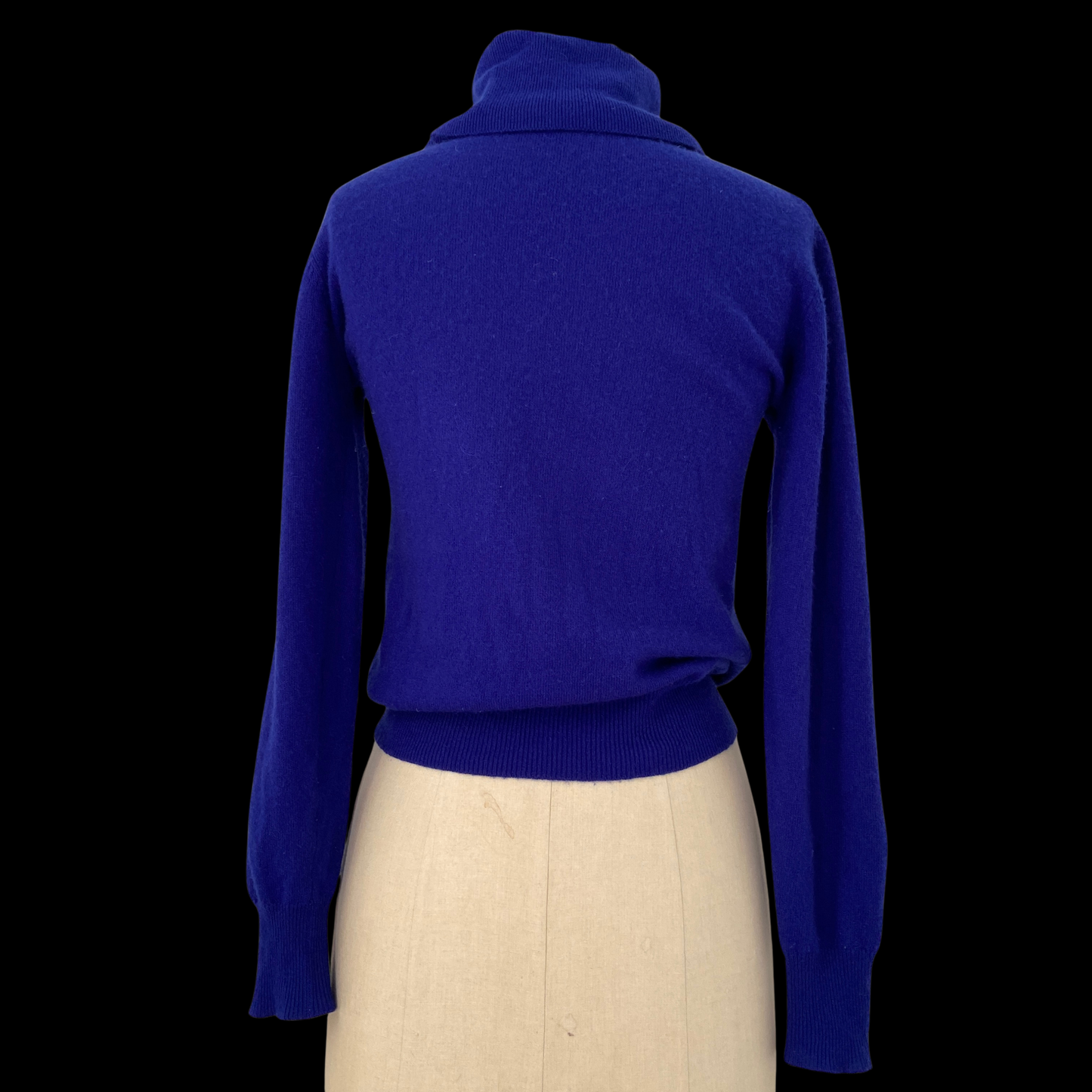 1980s Cobalt Blue Cashmere Sweater I. Magnin
