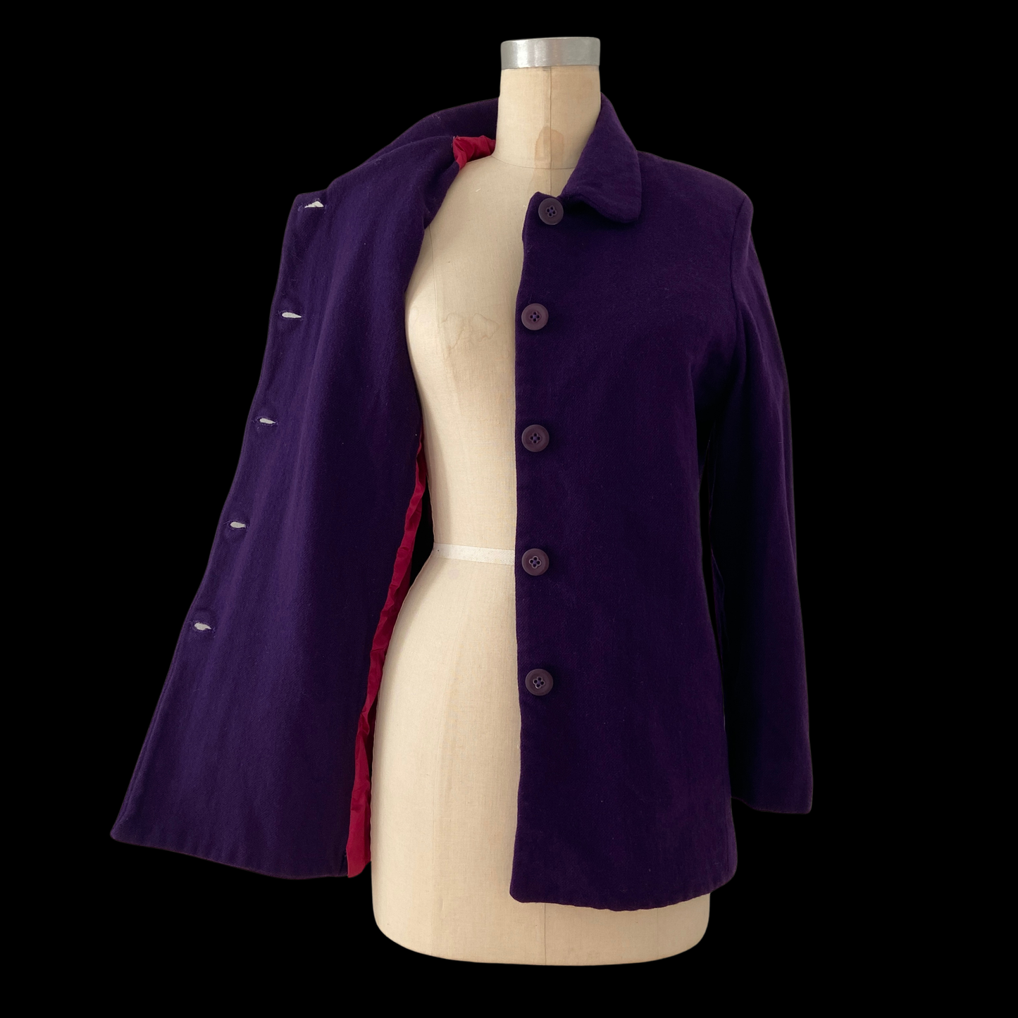 1960s Purple Wool Mod Jacket