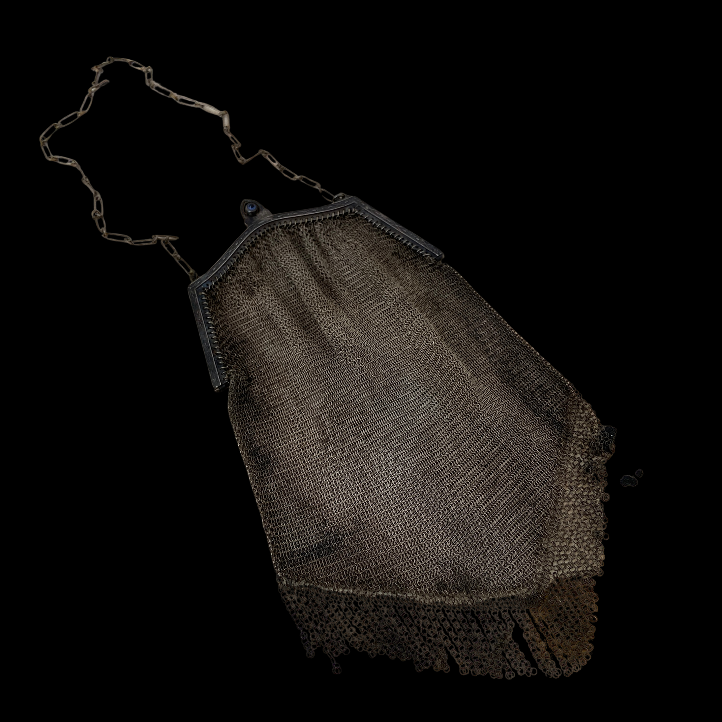 1920s Whiting and Davis Silver Mesh Chain Bag
