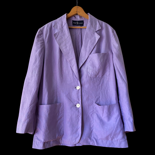 1970s Ralph Lauren Purple Linen Blazer