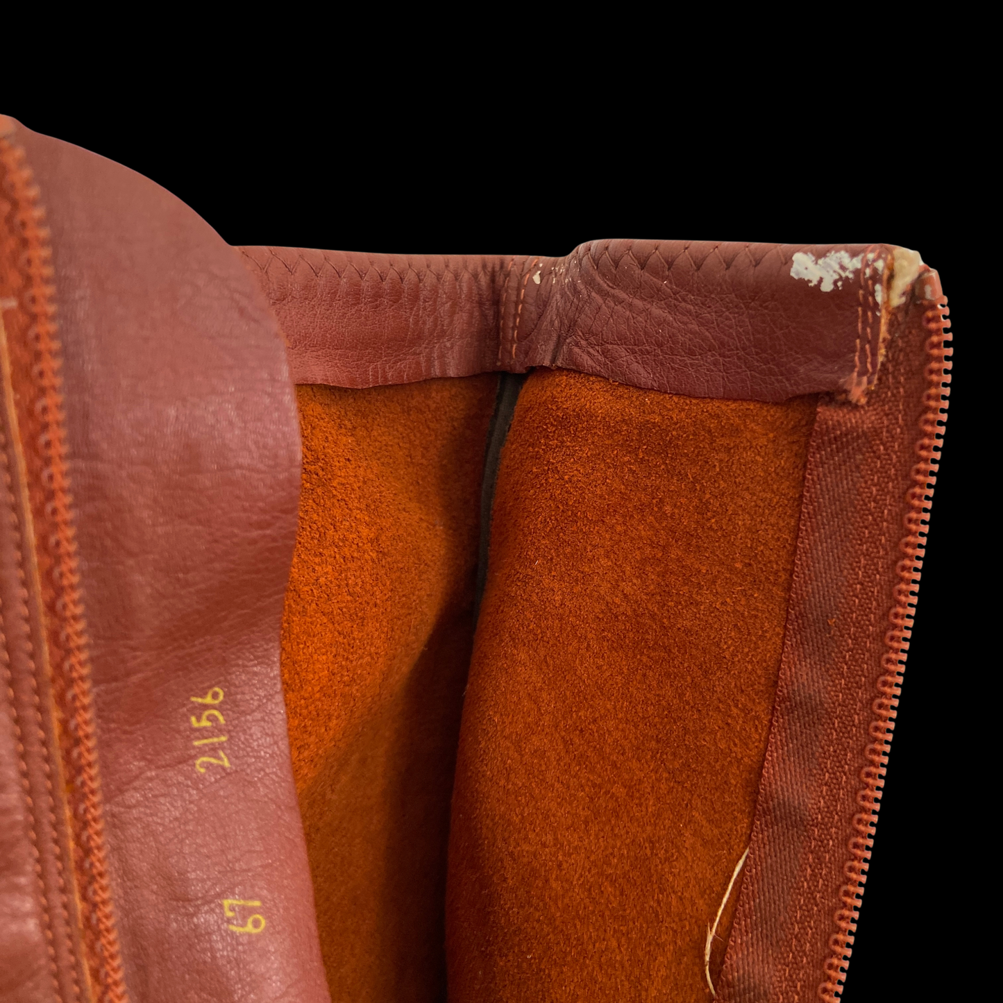 1960s Brown Leather Gogo Boots with Gold Accents