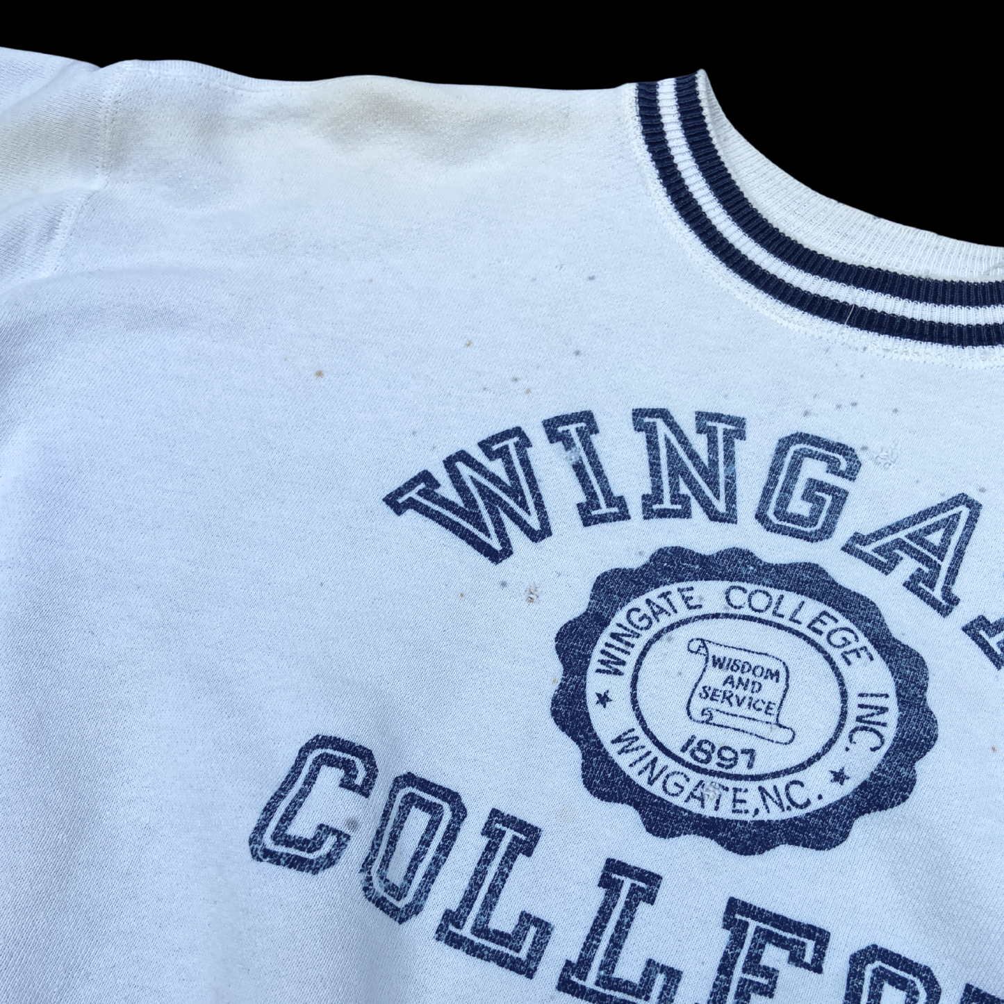1950s Champion "Running Man" Wingate College Sweatshirt
