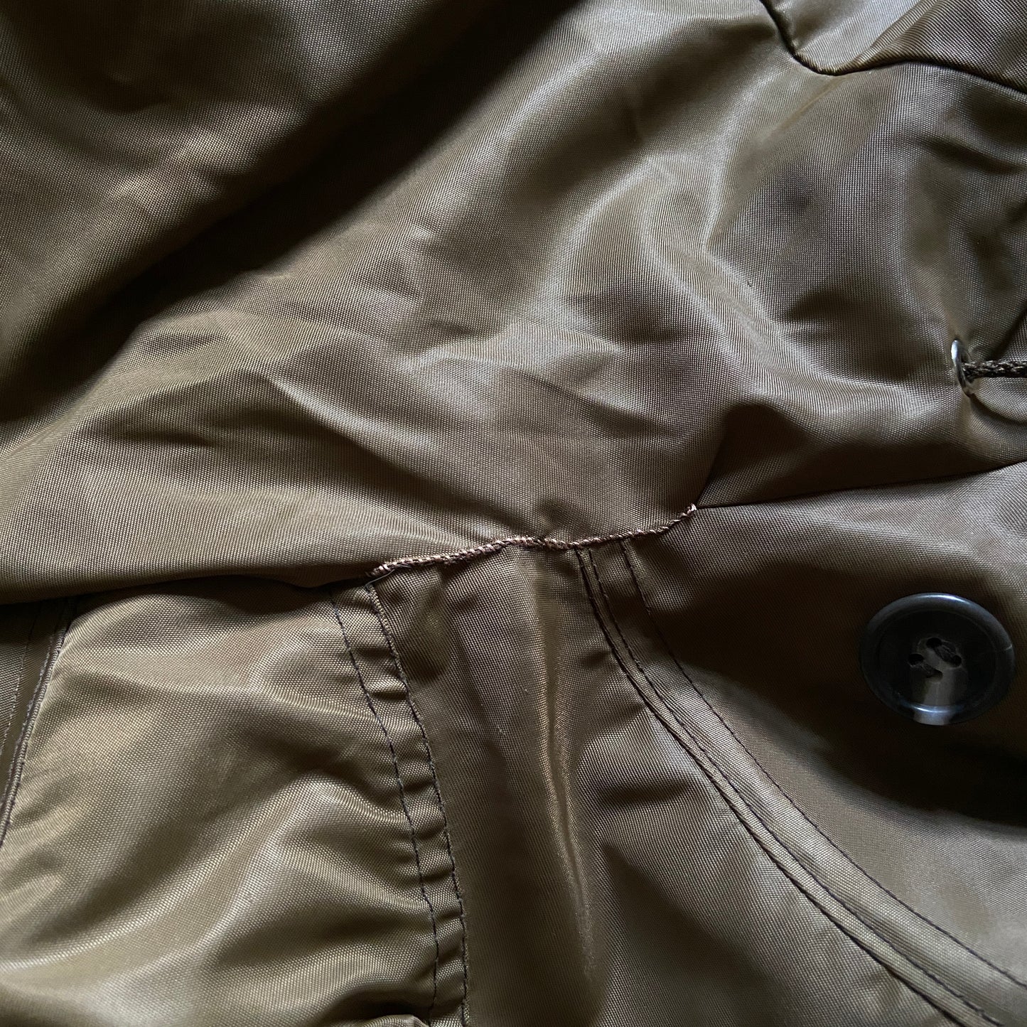 1960s Brown Parka Coat Hooded Gripper Zipper