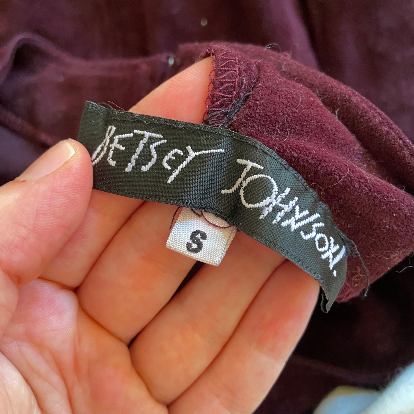 1990s Betsey Johnson Burgundy Velour Mini Dress