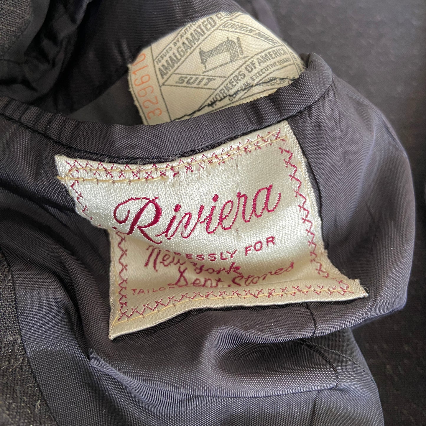 1940s 1950s Men's Wool Suit Jacket Blazer Brown Black