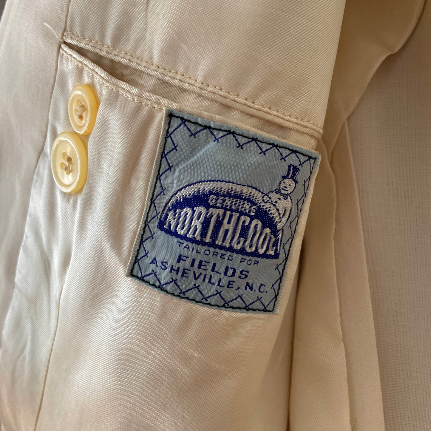 1940s White Tuxedo Jacket After Six Gaberdine