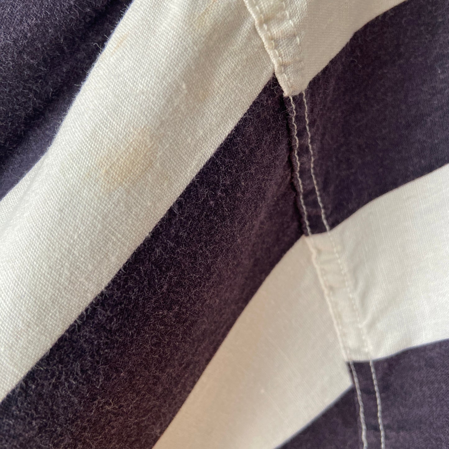 1940s 1950s Black and White Striped Cotton Top Prisoner of Love