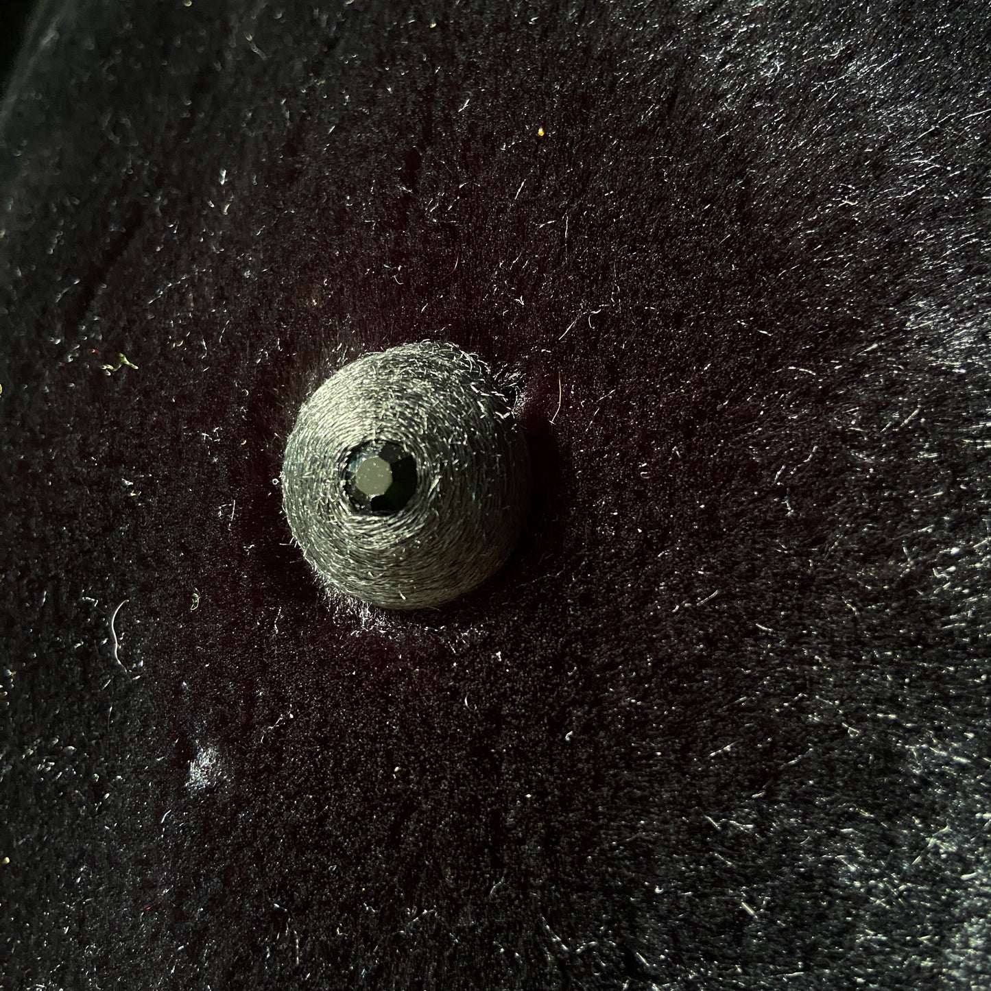 1950s Black Faux Fur Double Breasted Coat