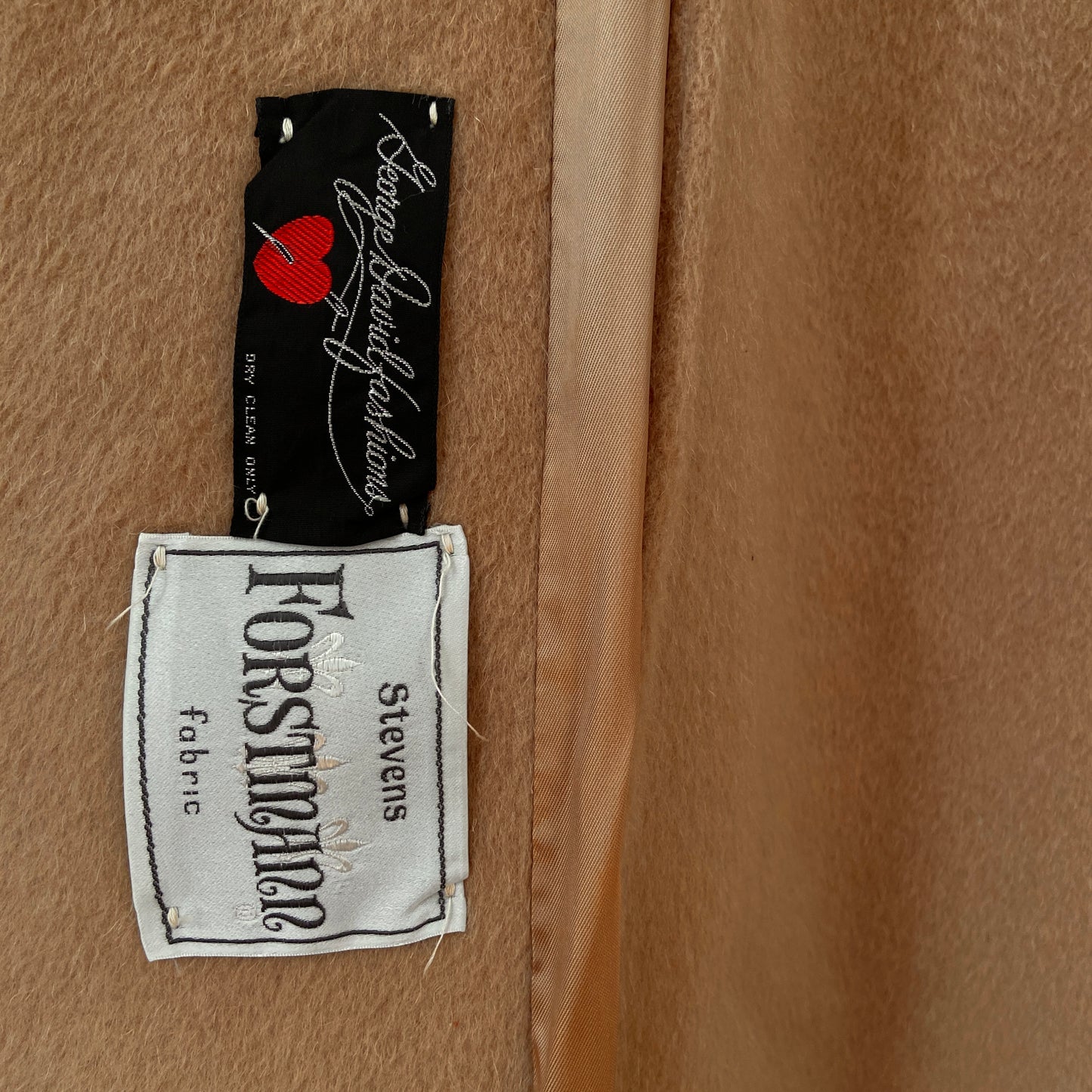 1970s Tan Wool Wrap Coat Forstmann