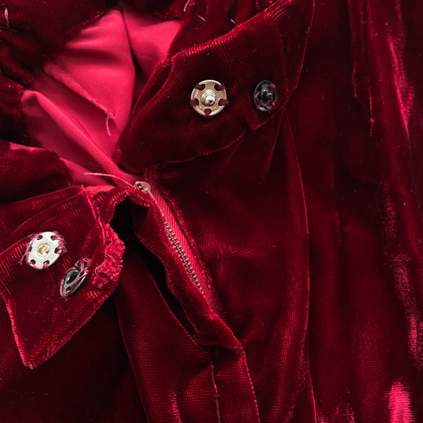 1960s Red Velvet Playsuit