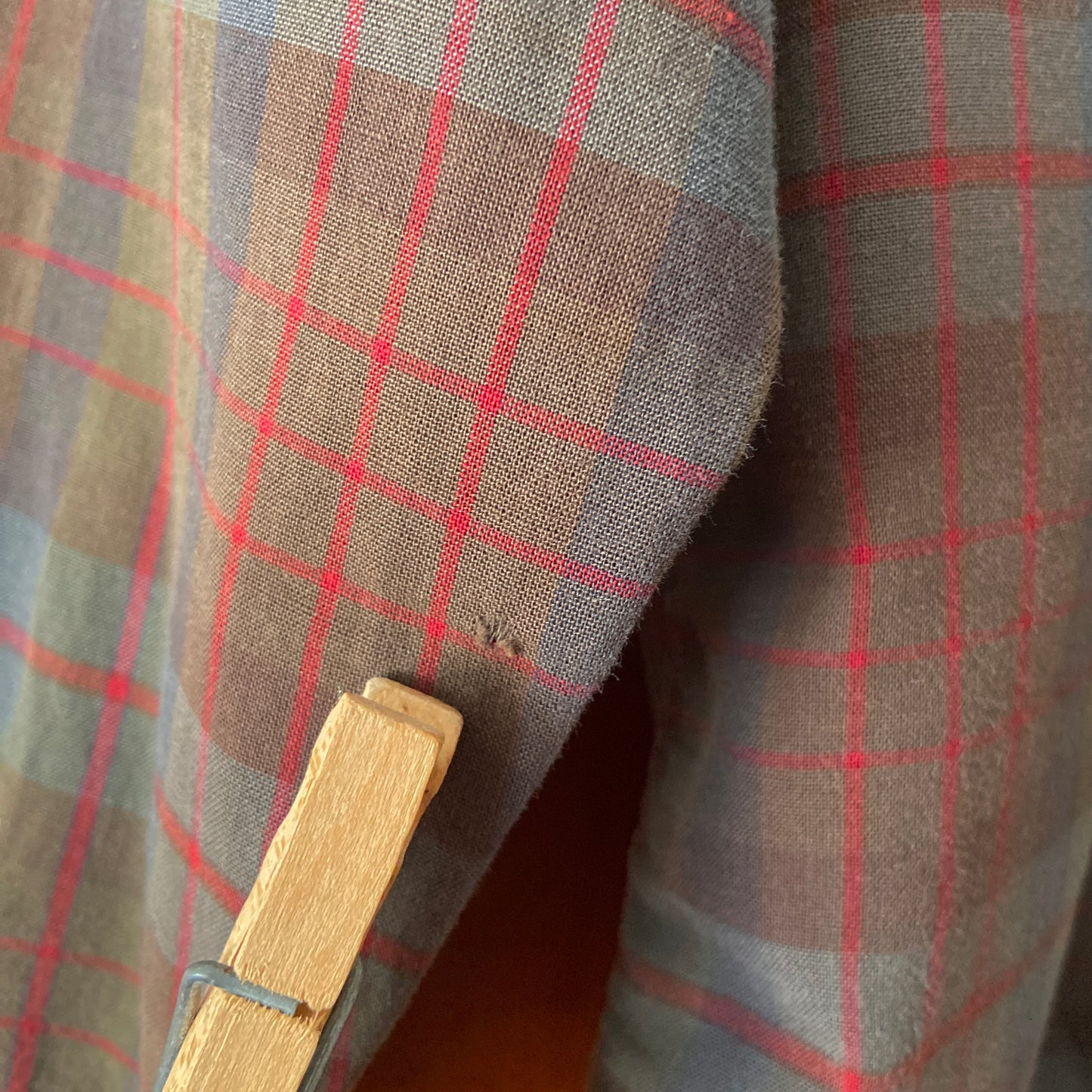 1950s 1960s McGregor Plaid Loop Collar