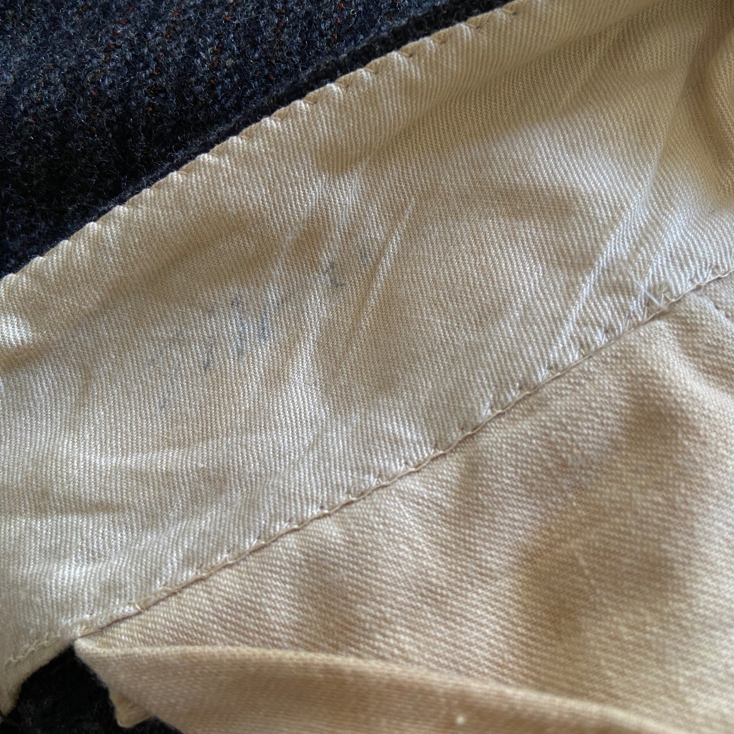 1940s Black Striped Wool Pants