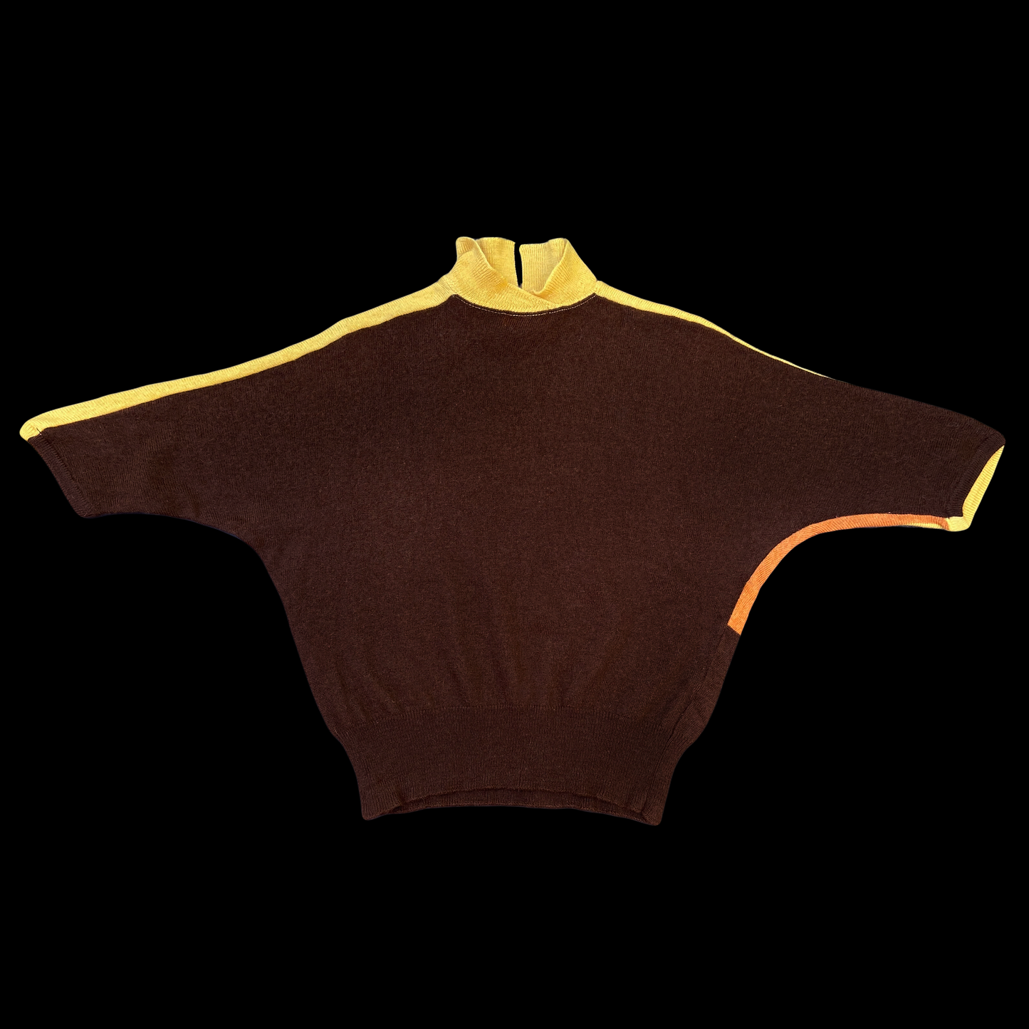 1940s Striped Yellow Orange Brown Jantzen Sweater