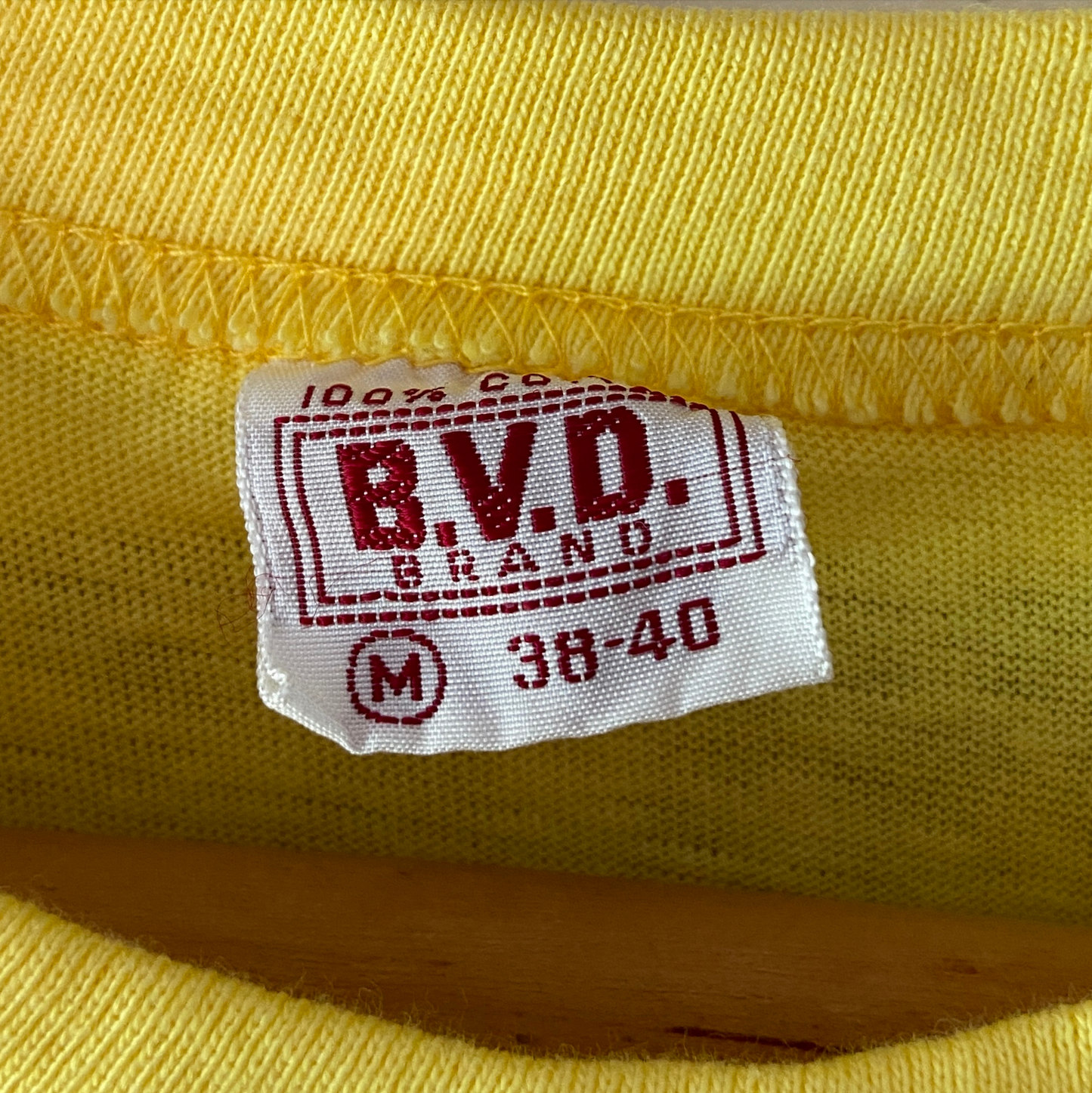 1960s Yellow Tee Shirt BVD