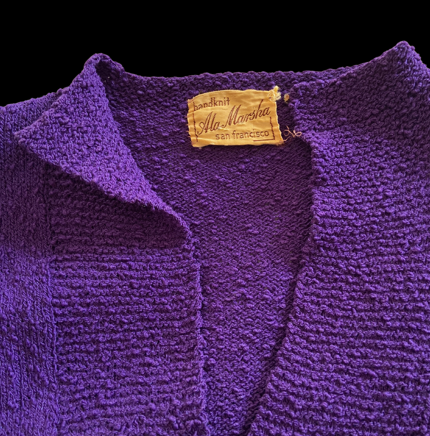 1940s Purple Sweater Dress Wool Boucle