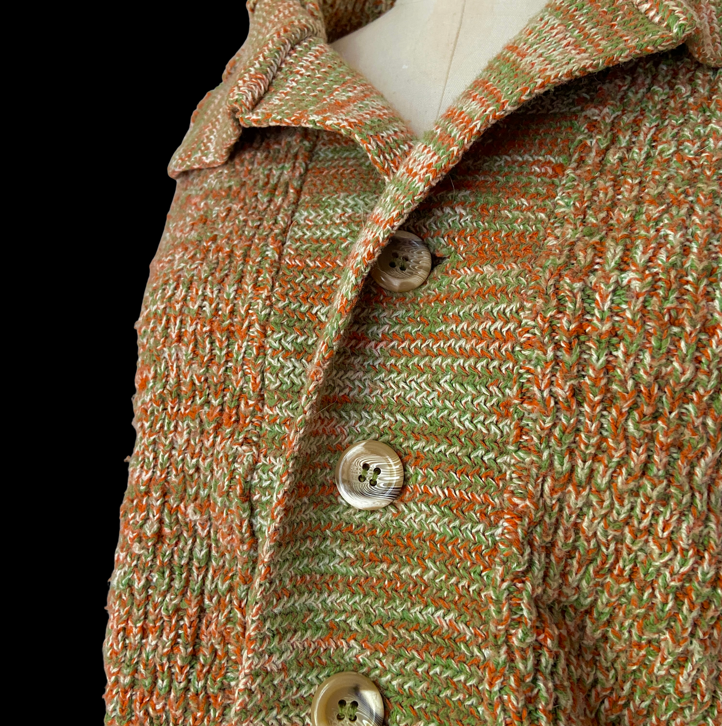 1970s Space Dye Cardigan Sweater