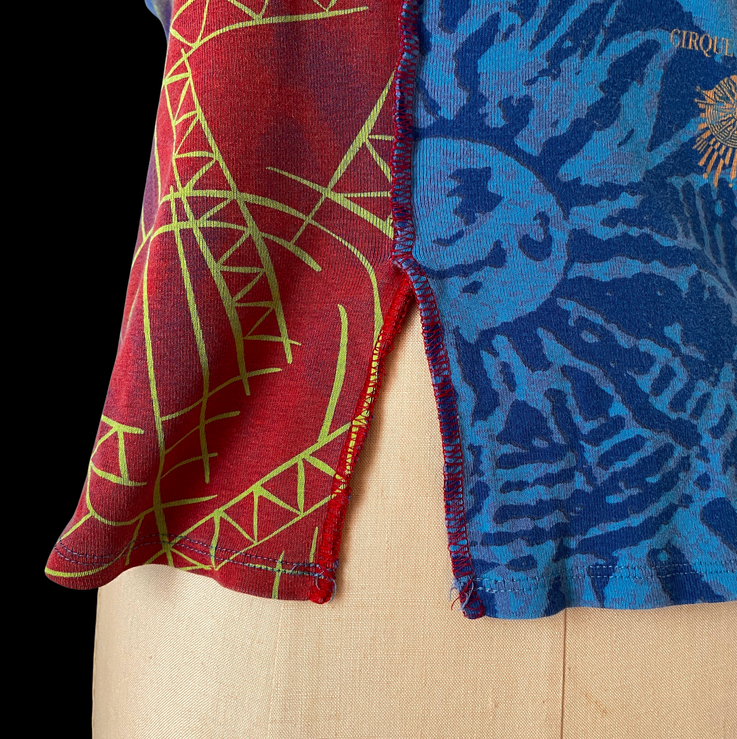 1990s Cirque Du Soleil Patchwork Baby Tee