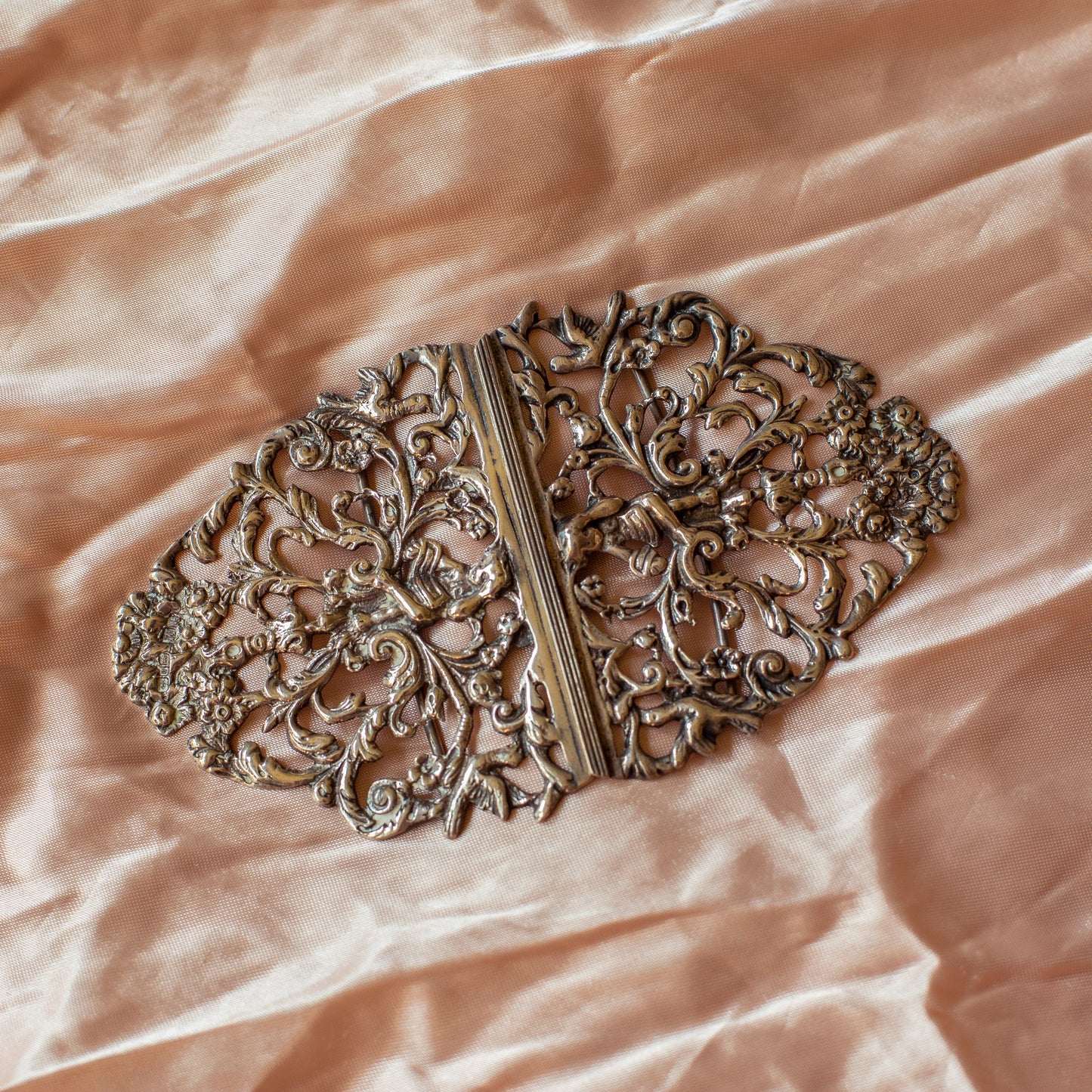 Antique Edwardian Sterling Silver Nurse Belt Buckle