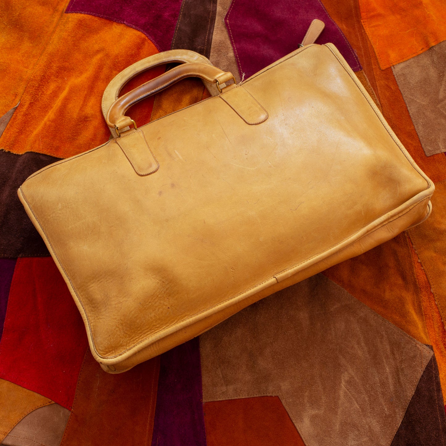 1970s Large Slim Satchel Coach Bag