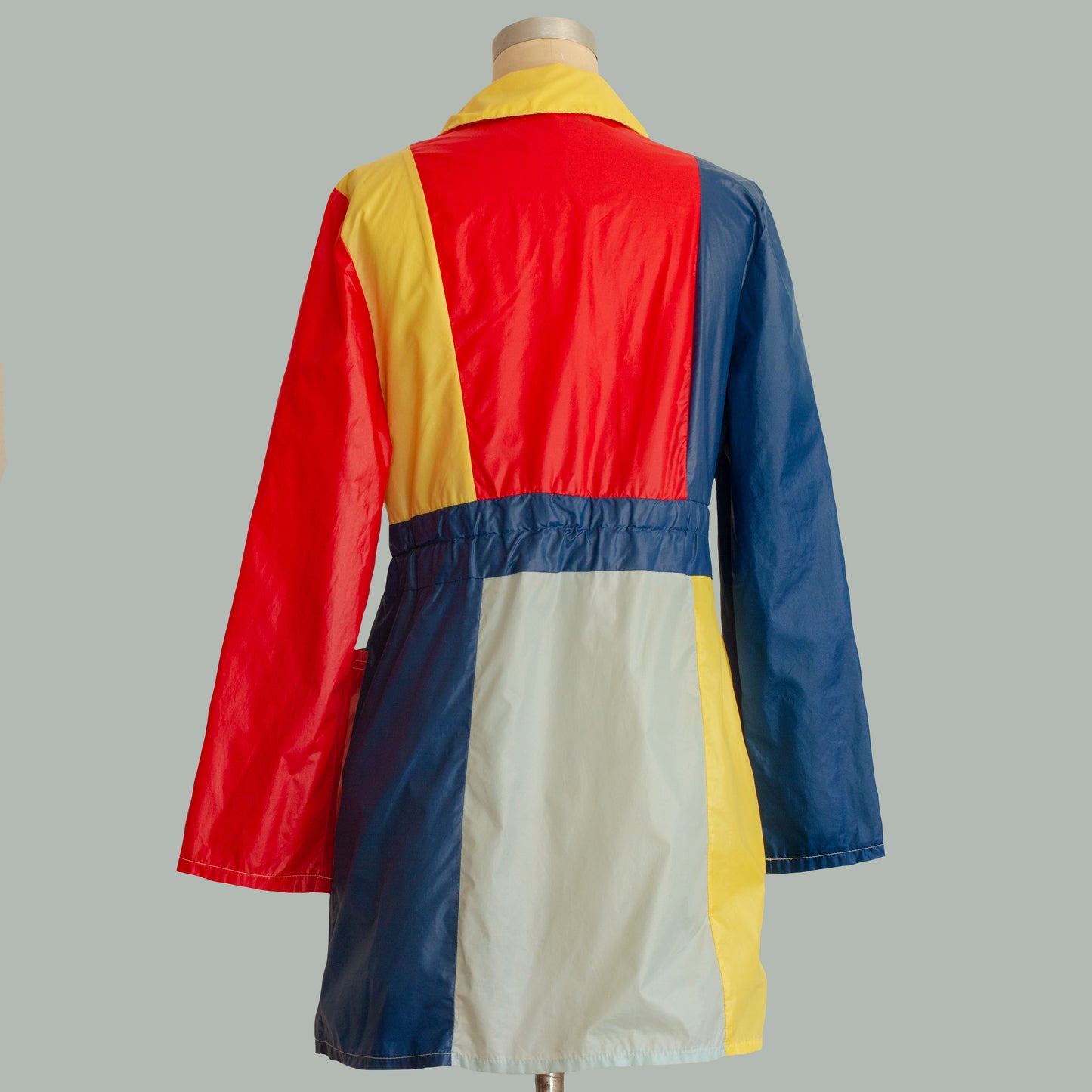 1960s Mod Color Block Raincoat