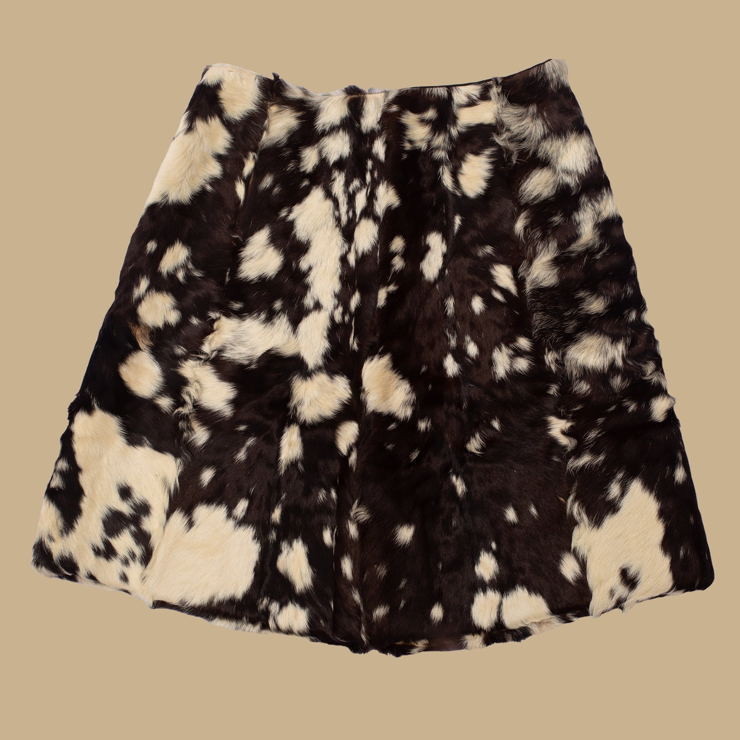 1960s Cow Hide Mini Skirt 26" W