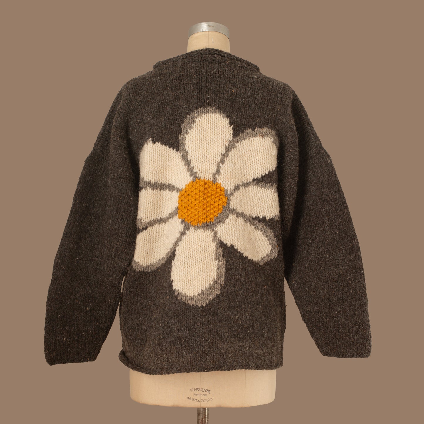1990s Daisy Flower Wool Sweater
