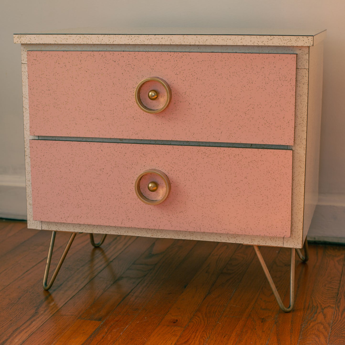 1950s Sparkle Laminate Nightstand
