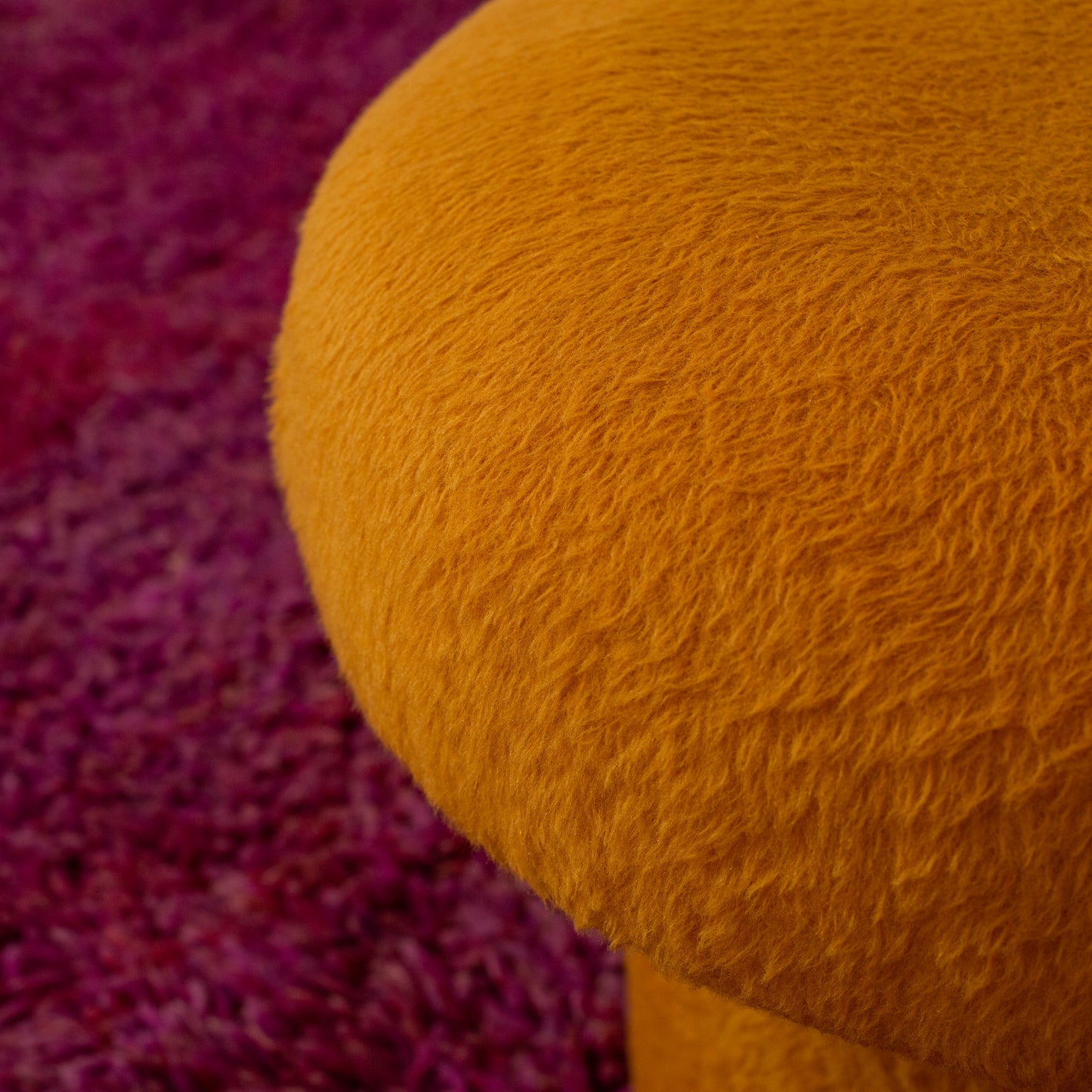 1960s Yellow Mushroom Stool with Storage